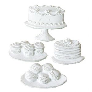 Ozdoby żywiczne ScrapBerry's Melissa Frances Cakes & Cookies, 4szt
